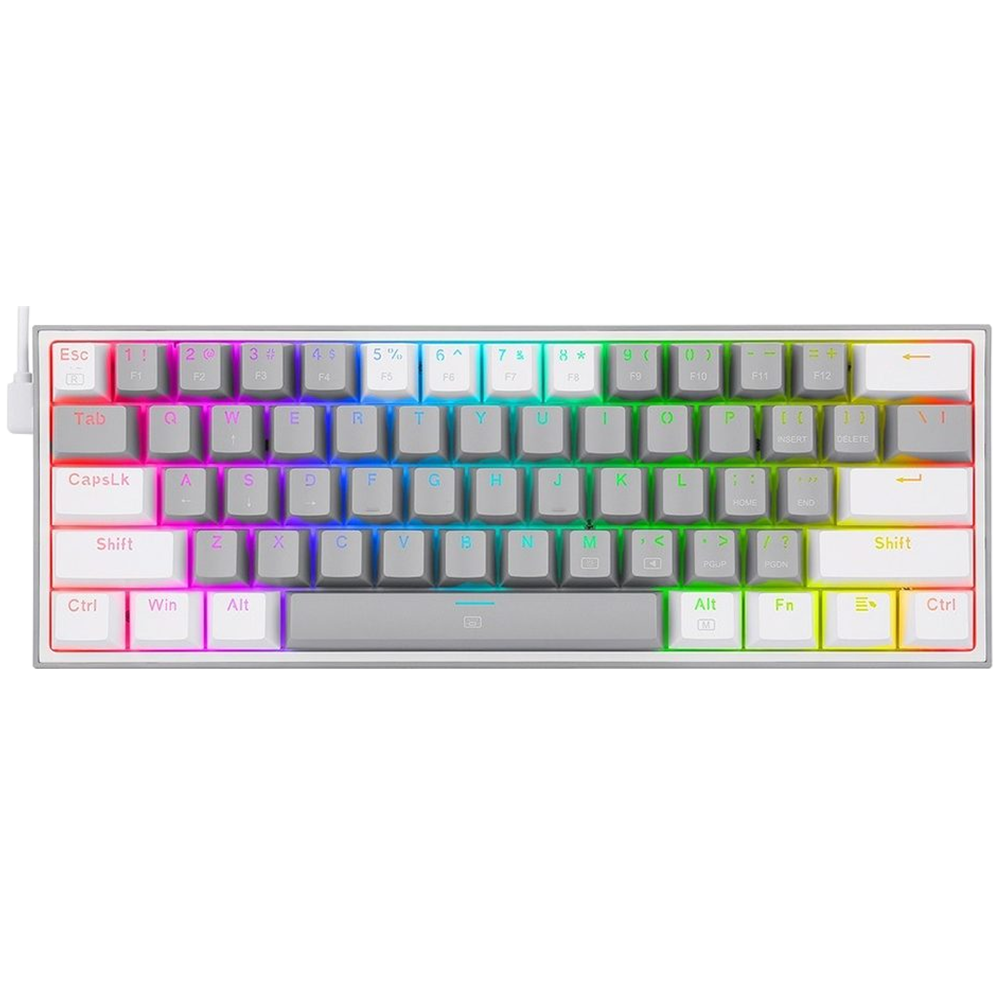 Redragon K617 Fizz Red Switch Kablolu Gri Beyaz Gaming Klavye