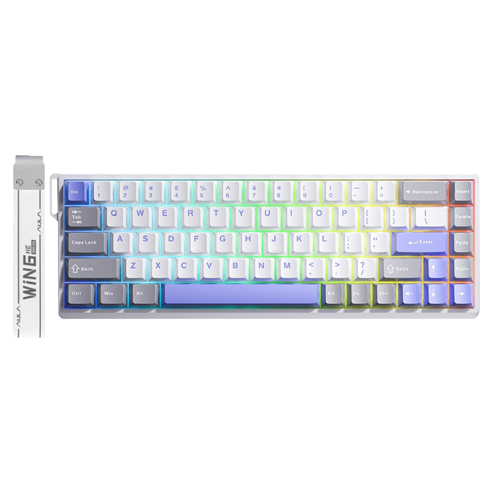 Aula Win68 HE Max Wing Chun Switch Hot Swap TKL RGB Mavi Kablolu Gaming Klavye