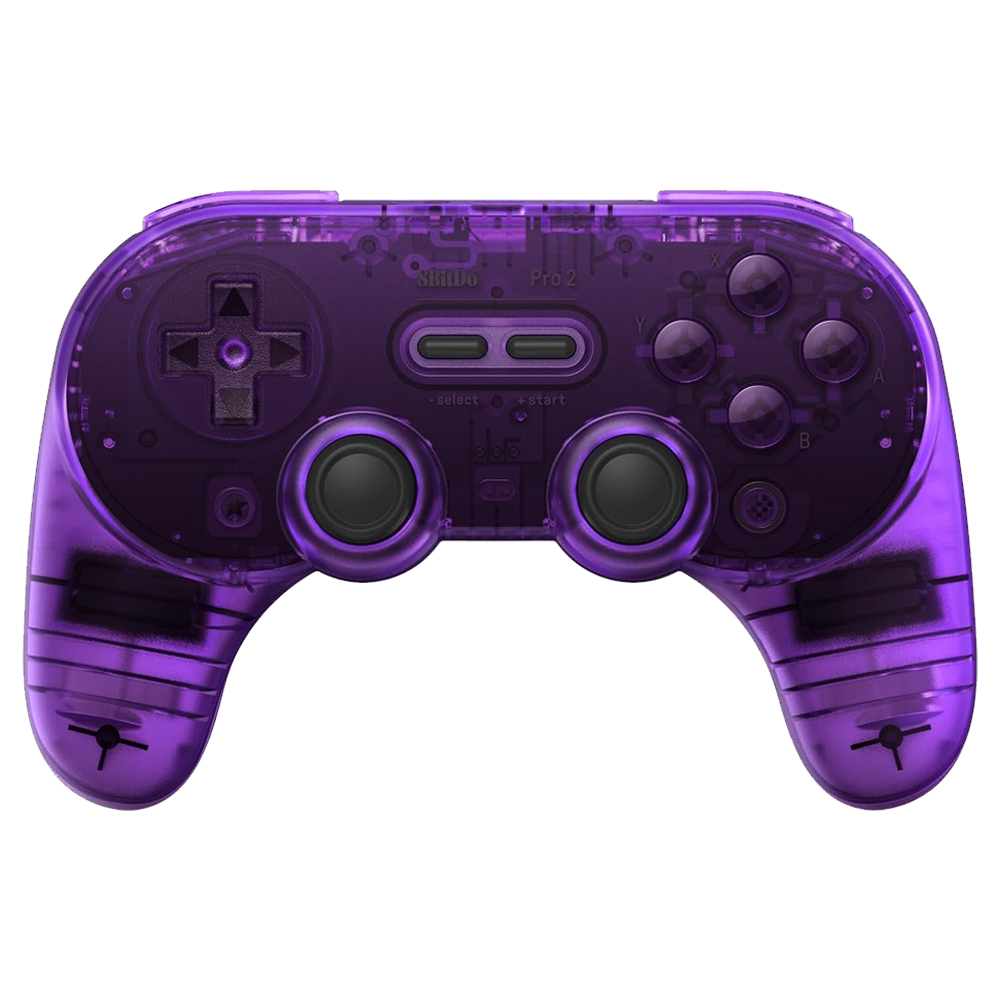 8BitDo Pro 2 Hall Efect Kablosuz Transparan Mor Gamepad