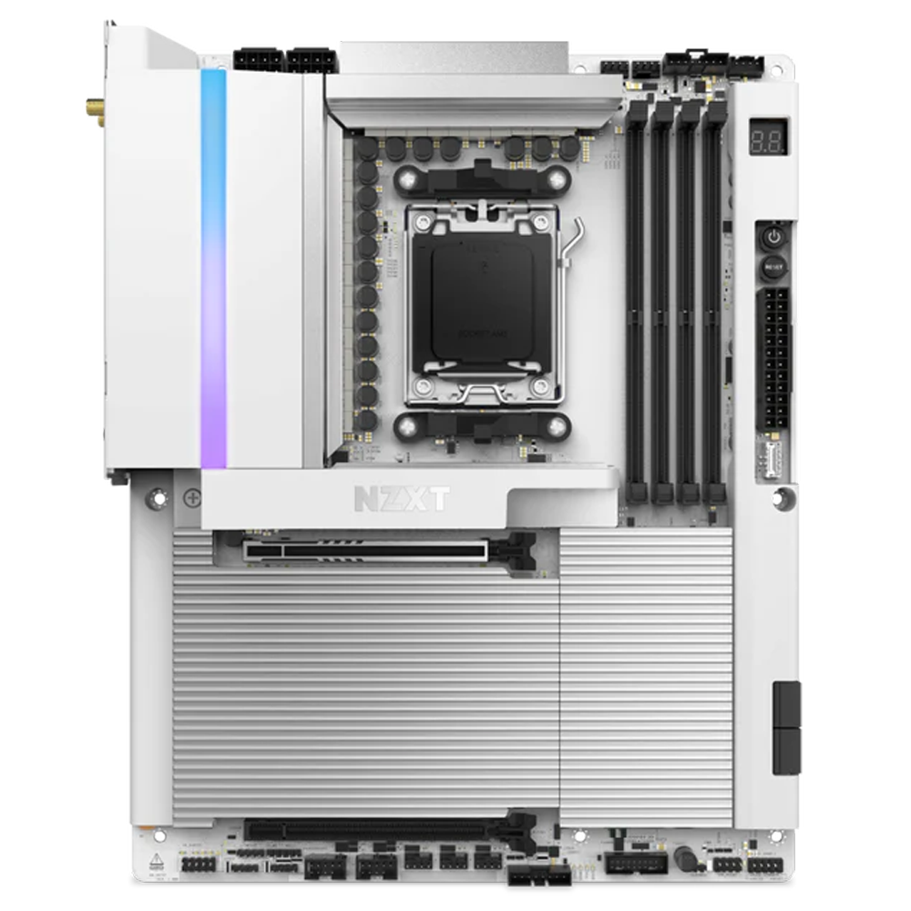 NZXT N9 X870E 8000MHz(OC) DDR5 Soket AM5 WIFI7 M.2 RGB Beyaz ATX Anakart