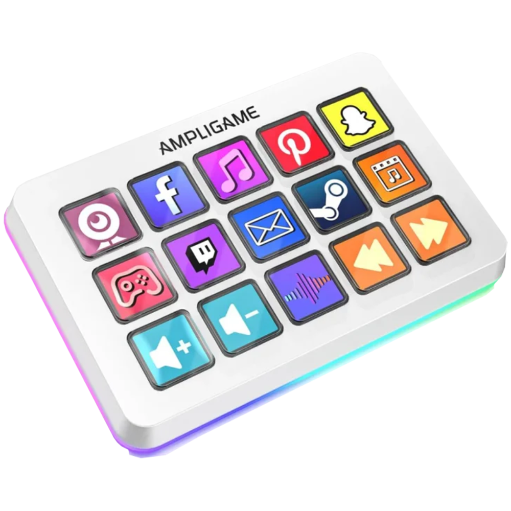Fifine Ampligame D6 Beyaz Stream Deck Yayın Kontrolcüsü 