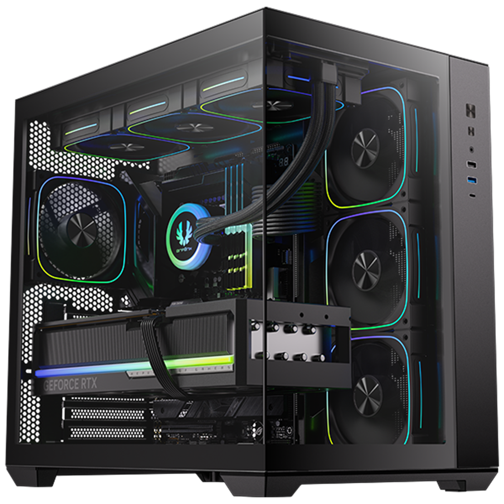 BitFenix AL118 1000W 80+ Gold Gen5 ATX 3.0 Tempered Glass ARGB USB 3.0 ATX Mid Tower Siyah Kasa görsel 1