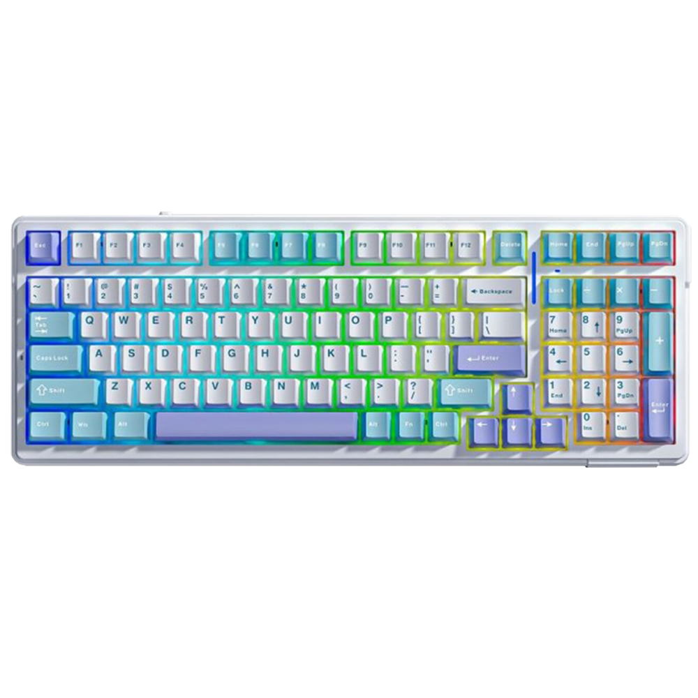 Aula F99 Linear GrayWood V3 Switch Hot Swap RGB Lila Kablosuz Gaming Klavye