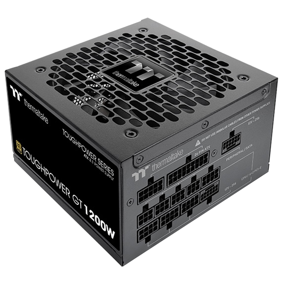 Thermaltake Toughpower GT 1200W 80+ Gold 120mm Gen 5.1 ATX 3.1 Full Modüler Fanlı Siyah PSU