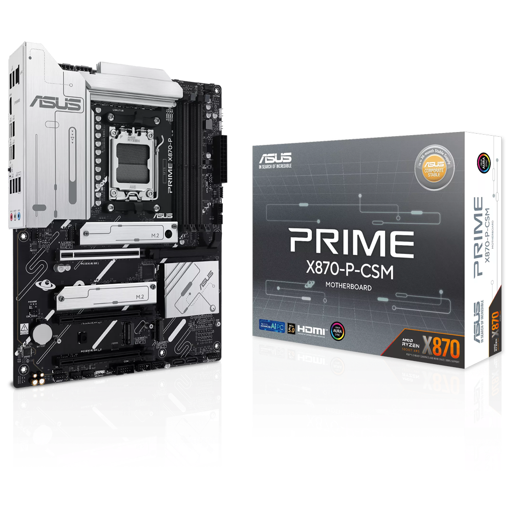 ASUS PRIME X870-P-CSM 8000MHz OC DDR5 Soket AM5 M.2 HDMI ATX Anakart görsel 1