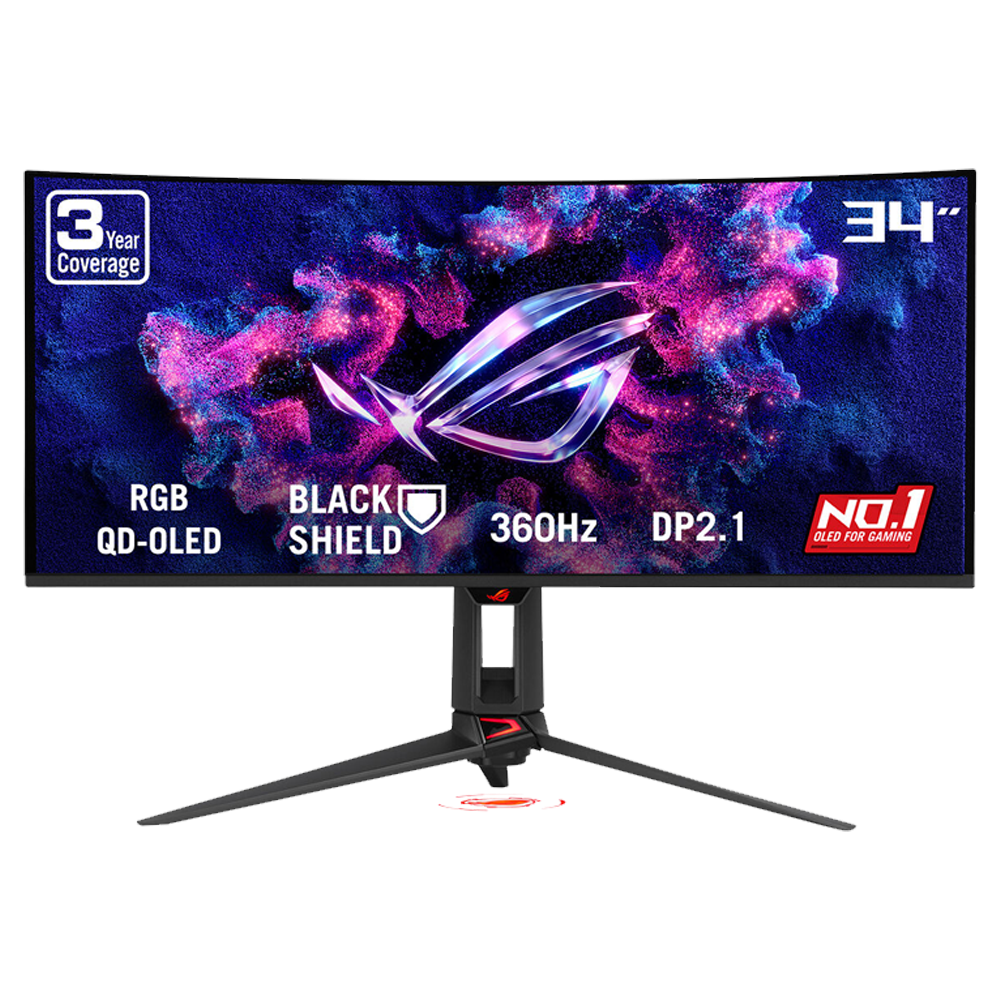 ASUS ROG STRIX PG34WCDN 34" 360Hz 0.03ms HDMI DP Adaptive Sync HDR500 Pivot WQHD OD-OLED Curved 1800R Gaming Monitör