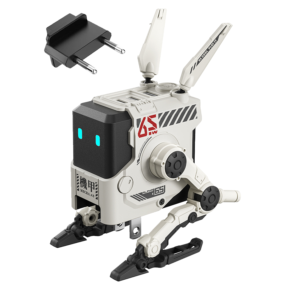 GravaStar Alpha65 Robot Figürlü 65W Beyaz Hızlı Şarj Adaptörü