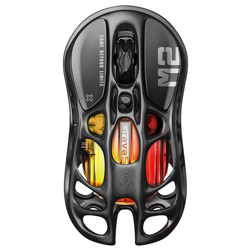 GravaStar Mercury M2 RGB 26000 DPI 1000Hz Stealth Black Kablosuz Gaming Mouse