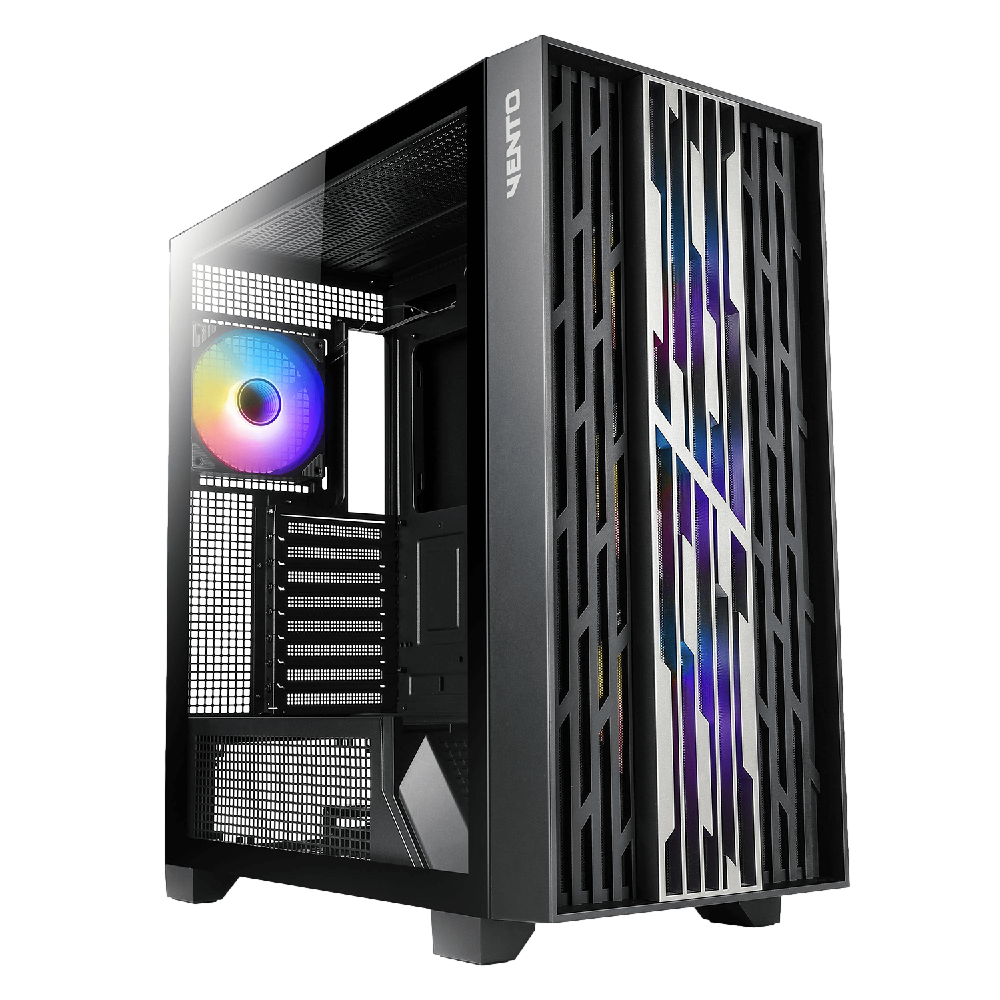 VENTO VG4252L 1000W Tempered Glass Mesh USB 3.0 ARGB E-ATX Siyah Kasa