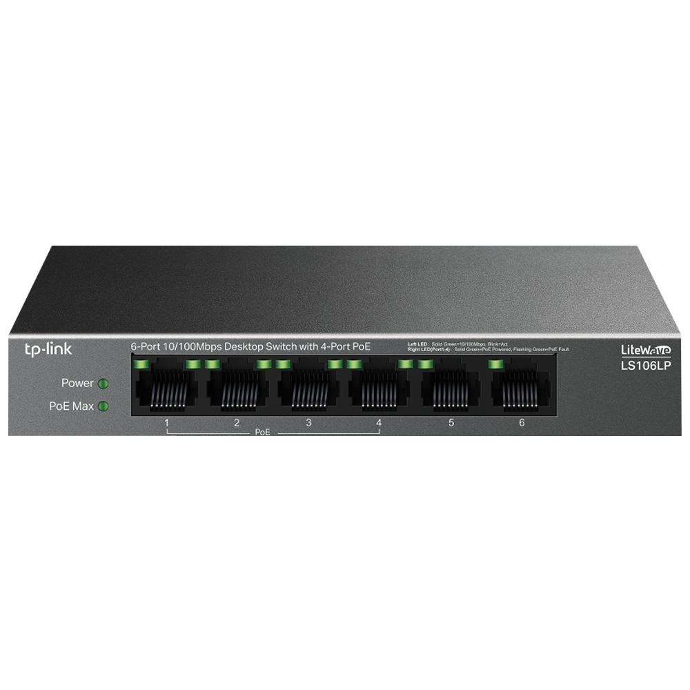TP-LINK LS106LP 6 Port 10/100 Mbps Poe Masaüstü Switch