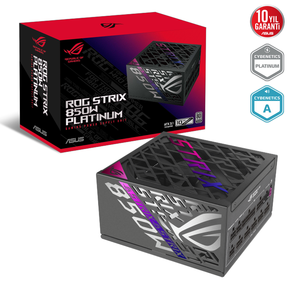 ASUS ROG STRIX 850W 80+ Platinum ATX 3.1 Gen 5.1 Full Modüler PSU