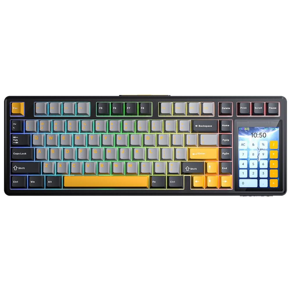 Aula L99 Raindrop Switch Hot Swap 4" Ekranlı RGB Turuncu Kablosuz Gaming Klavye
