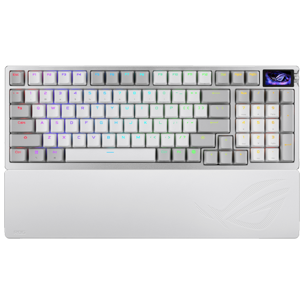 ASUS ROG AZOTH 96 HE ROG HFX V2 Manyetik Switch Kablosuz Türkçe RGB Beyaz Mekanik Gaming Klavye