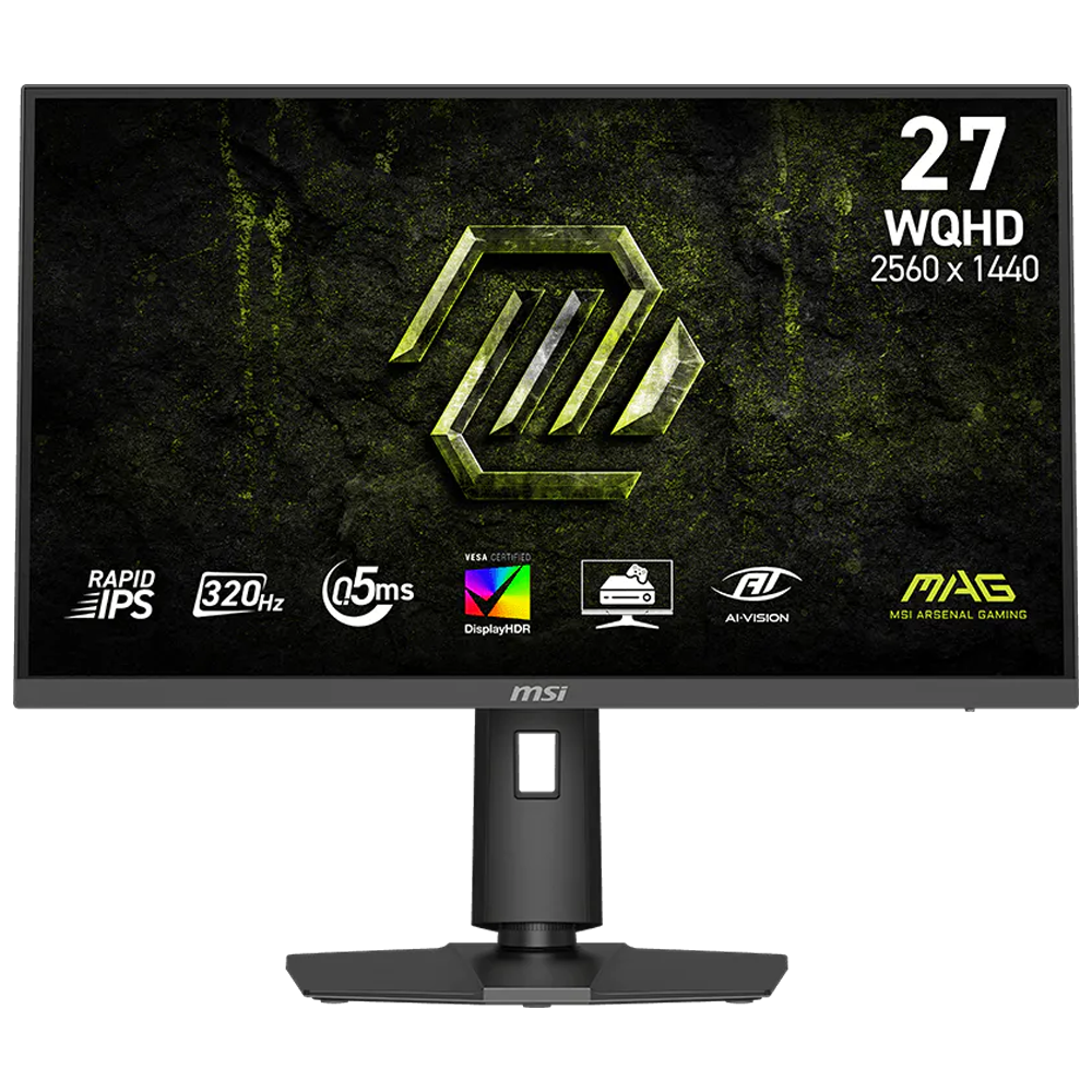 MSI MAG 274QPF X32 27" 320Hz 0.5ms HDMI DP AdaptiveSync HDR400 Pivot WQHD Rapid IPS Gaming Monitör