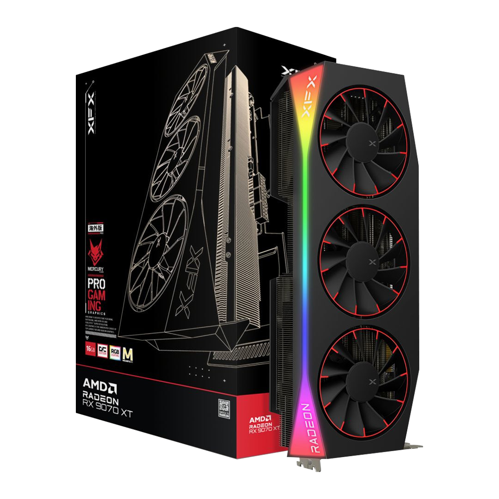 XFX Mercury Radeon RX 9070 XT Magnetic Air Edition RGB 16GB GDDR6