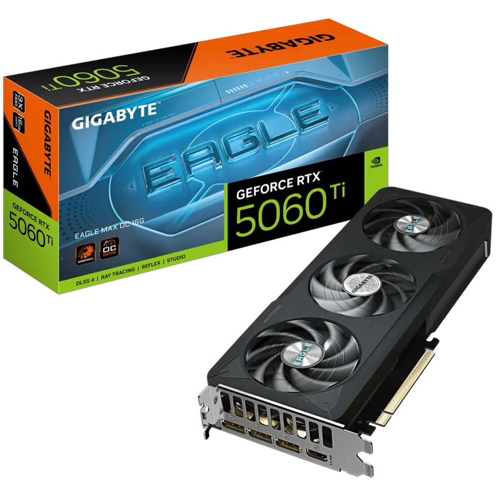 GIGABYTE GeForce RTX 5060 Ti EAGLE MAX OC 16G GDDR7 DLSS 4 128 Bit Ekran Kartı görsel 1