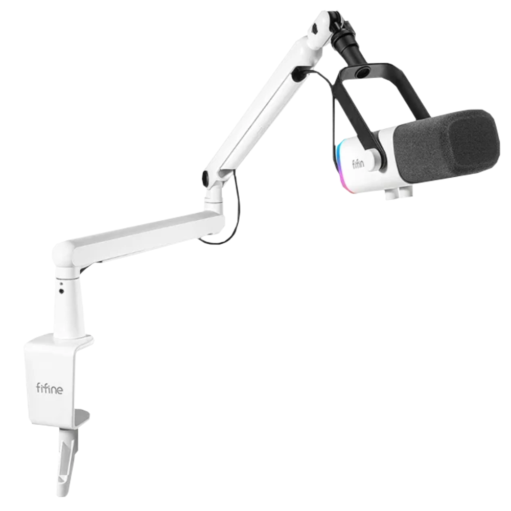 Fifine TAM8 XLR/USB RGB Beyaz Dinamik Mikrofon Seti