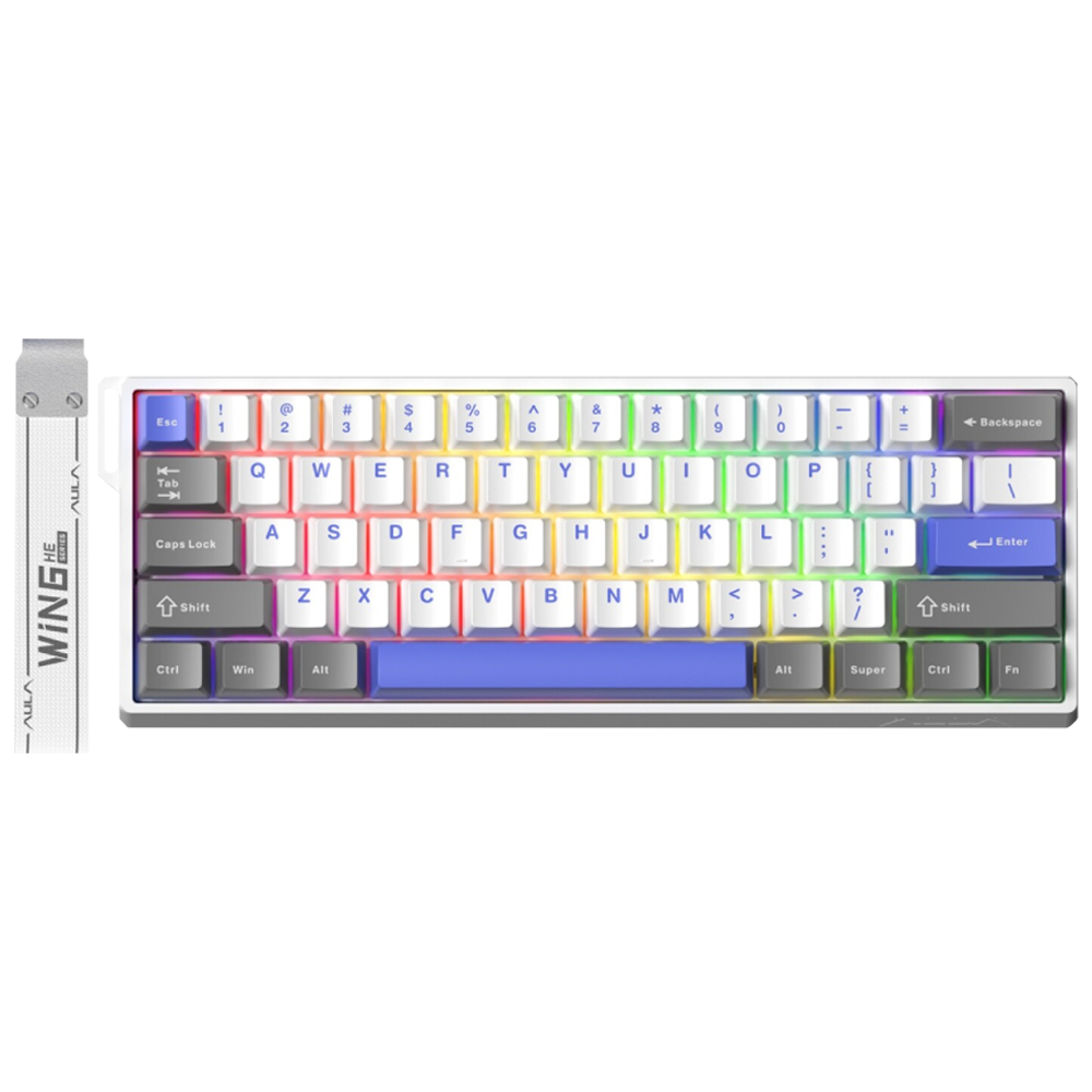 Aula Win60 HE Max Win Chun Switch Hot Swap TKL RGB Mavi Kablolu Gaming Klavye