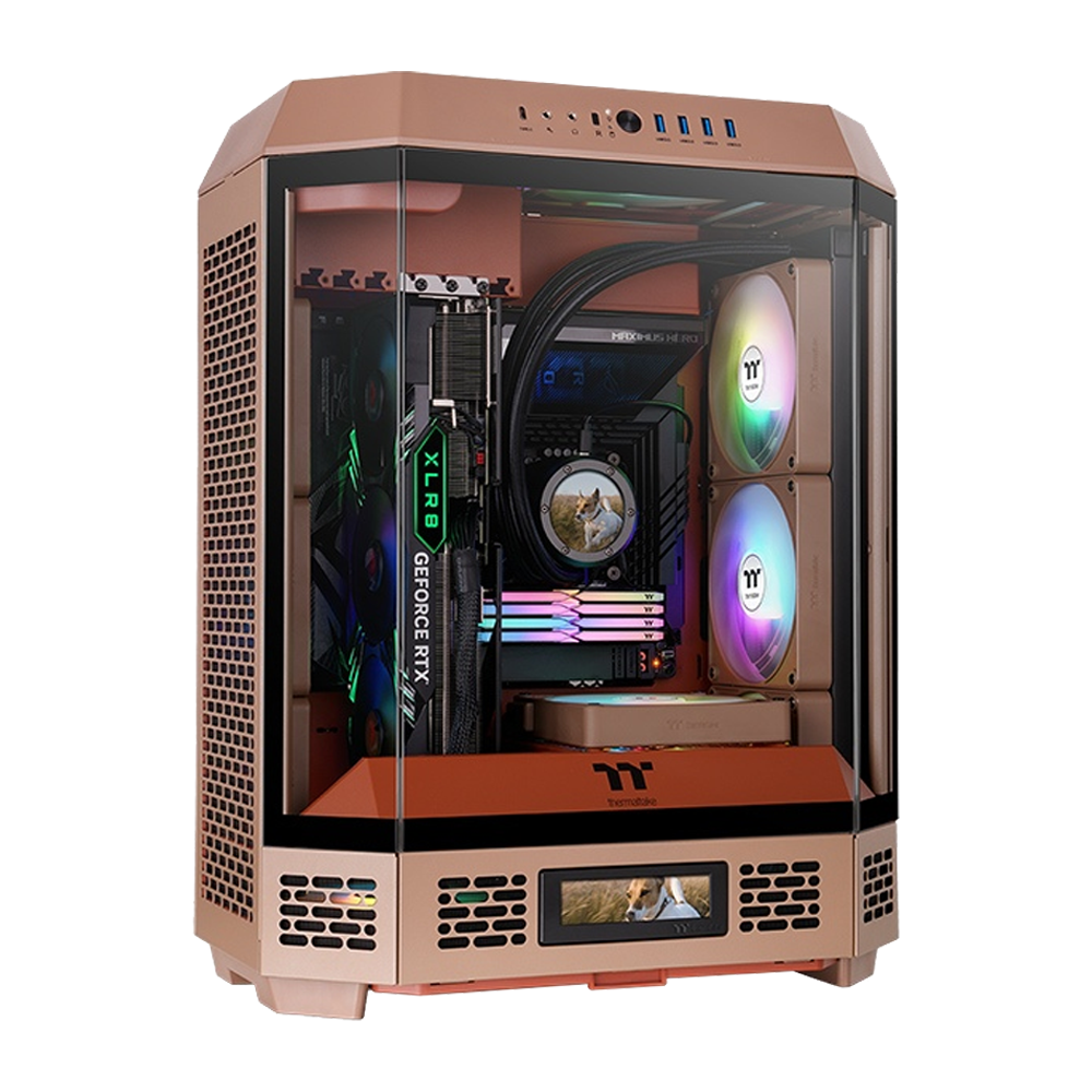 Thermaltake Tower 600 Gravel Sand USB 3.2 Tempered Glass ATX Mid Tower Gaming Kasa görsel 1