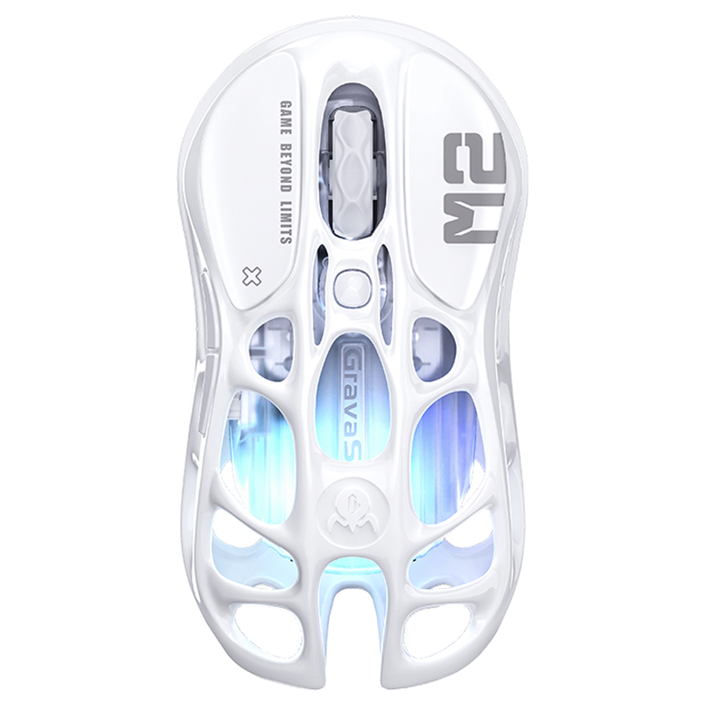 GravaStar Mercury M2 RGB 26000 DPI 1000Hz Opaline White Kablosuz Gaming Mouse