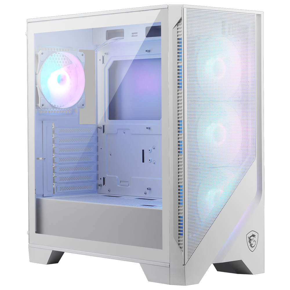 MSI MAG FORGE 320R AIRFLOW WHITE Tempered Glass ARGB Fan USB 3.2 ATX Bilgisayar Kasası