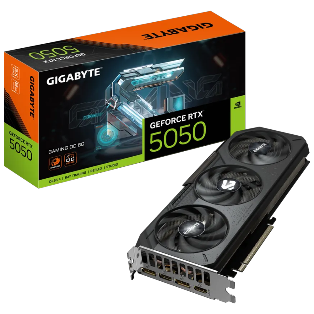 GIGABYTE GeForce RTX 5050 GAMING OC 8G GDDR6 DLSS 4 128 Bit Ekran Kartı görsel 1