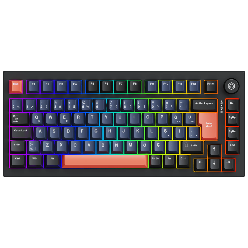 GameBooster Rapid HE 8K Gateron Switch Hot Swap TKL RGB Siyah Mekanik Kablolu Gaming Klavye