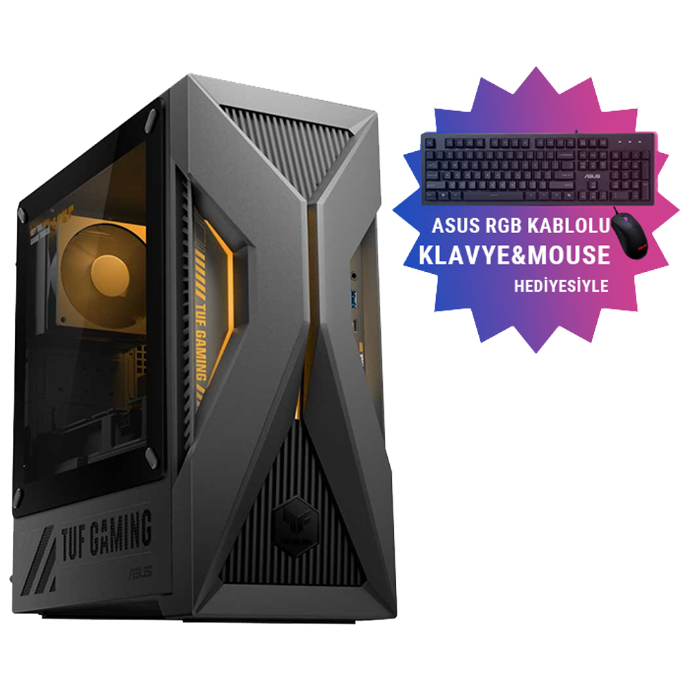 ASUS TUF GAMING T500MV 07240H0860 Core 7 240H 16GB DDR5 1TB SSD 660W 80+ Gold RTX 5060 DUAL 8GB GDDR7 FreeDOS Masaüstü Gaming Bilgisayar