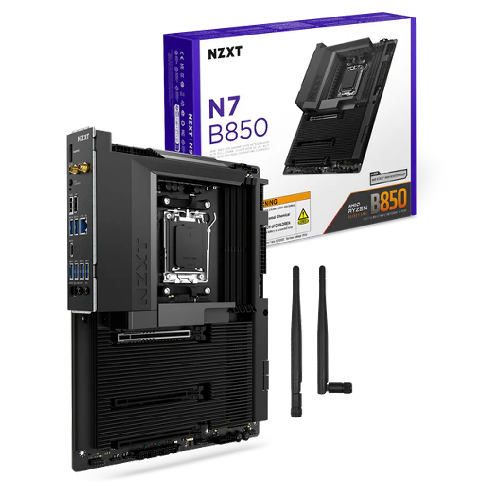 NZXT N7 B850 8000MHz(OC) DDR5 Soket AM5 WIFI6E M.2 HDMI ATX Anakart
