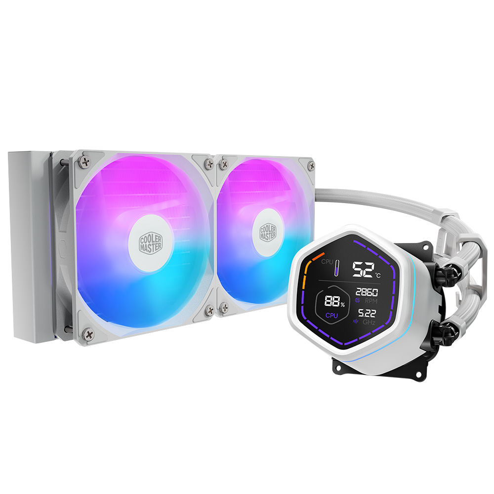 Cooler MasterLiquid Core NEX Digital 240 ARGB 240mm Beyaz İşlemci Sıvı Soğutucu