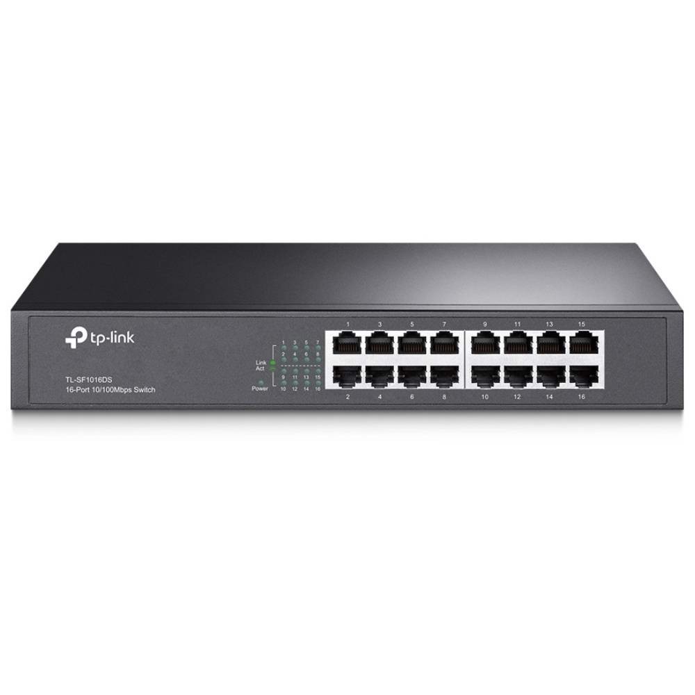 TP-LINK TL-SF1016DS 16 Port 10/100 Mbps Çelik Kasa Masaüstü Raf Tipi Yönetilemez Switch