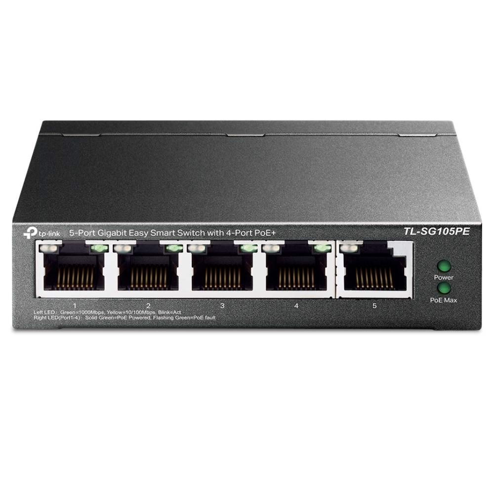 TP-LINK TL-SG105PE 5 Port 10/100/1000 Mbps Gigabit Poe Plus Easy Smart Yönetilemez Switch