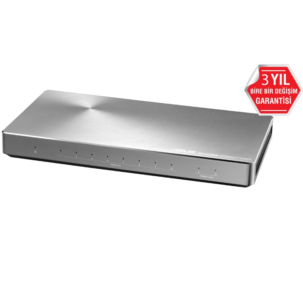 ASUS XG-U2008 10 Port 100/1000 Mbps Yönetilemez Switch