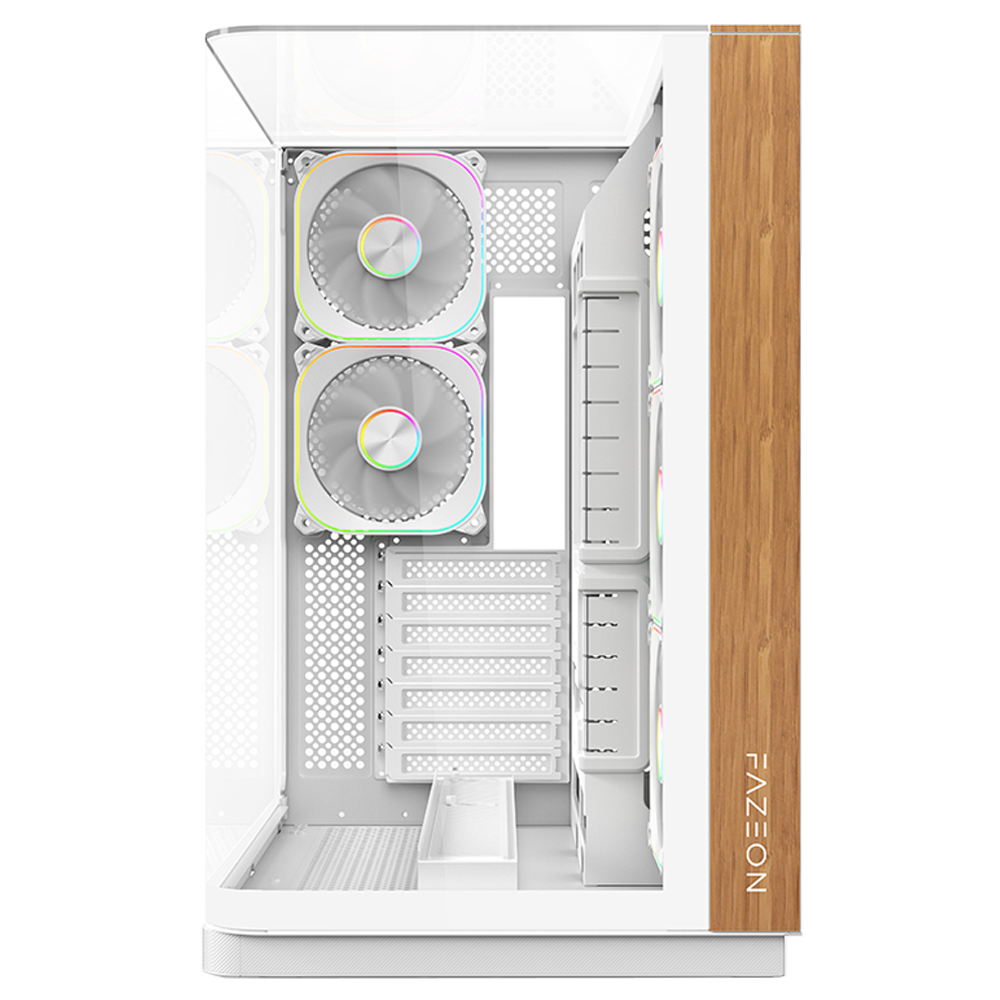FAZEON F25 850W 80+ Bronze Full Modüler Gen5 Mesh 5x ARGB Fanlı Type-C Beyaz ATX Gaming Kasası