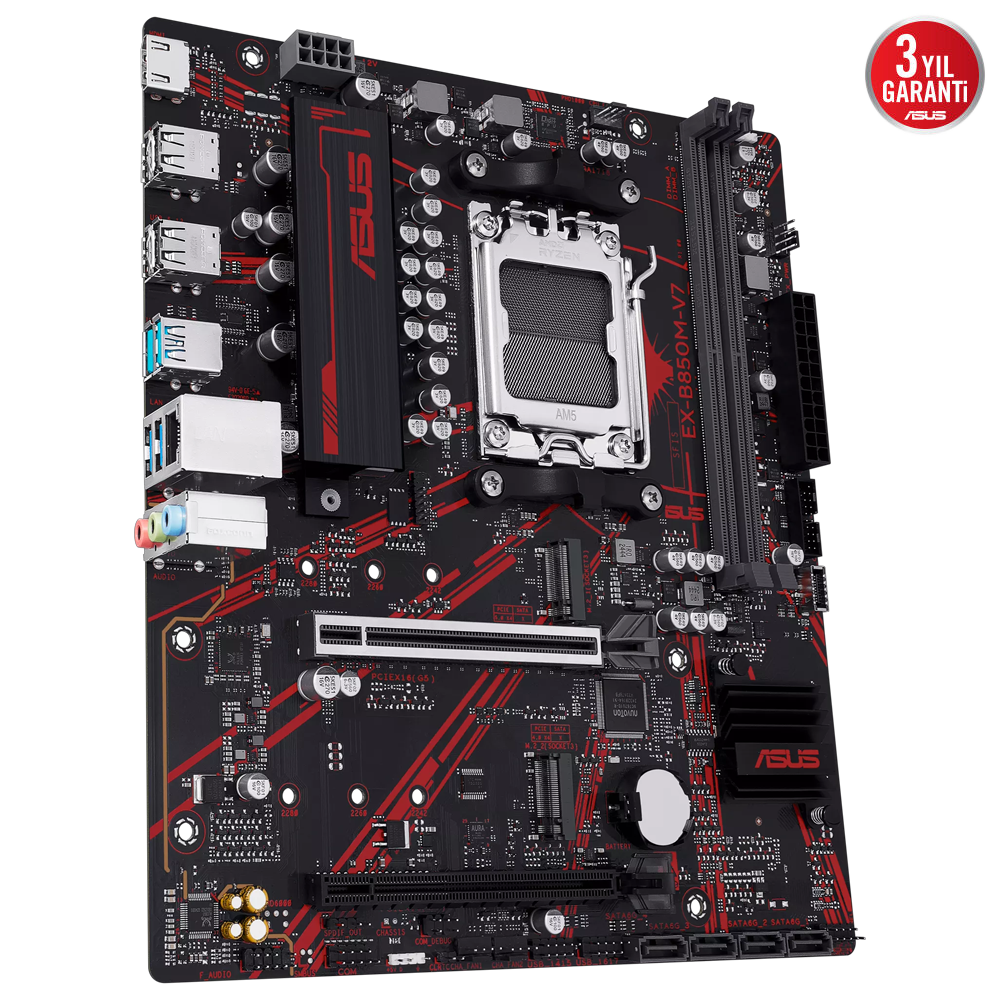 ASUS EX-B850M-V7 8200MHz(OC) DDR5 Soket AM5 M.2 HDMI mATX Anakart