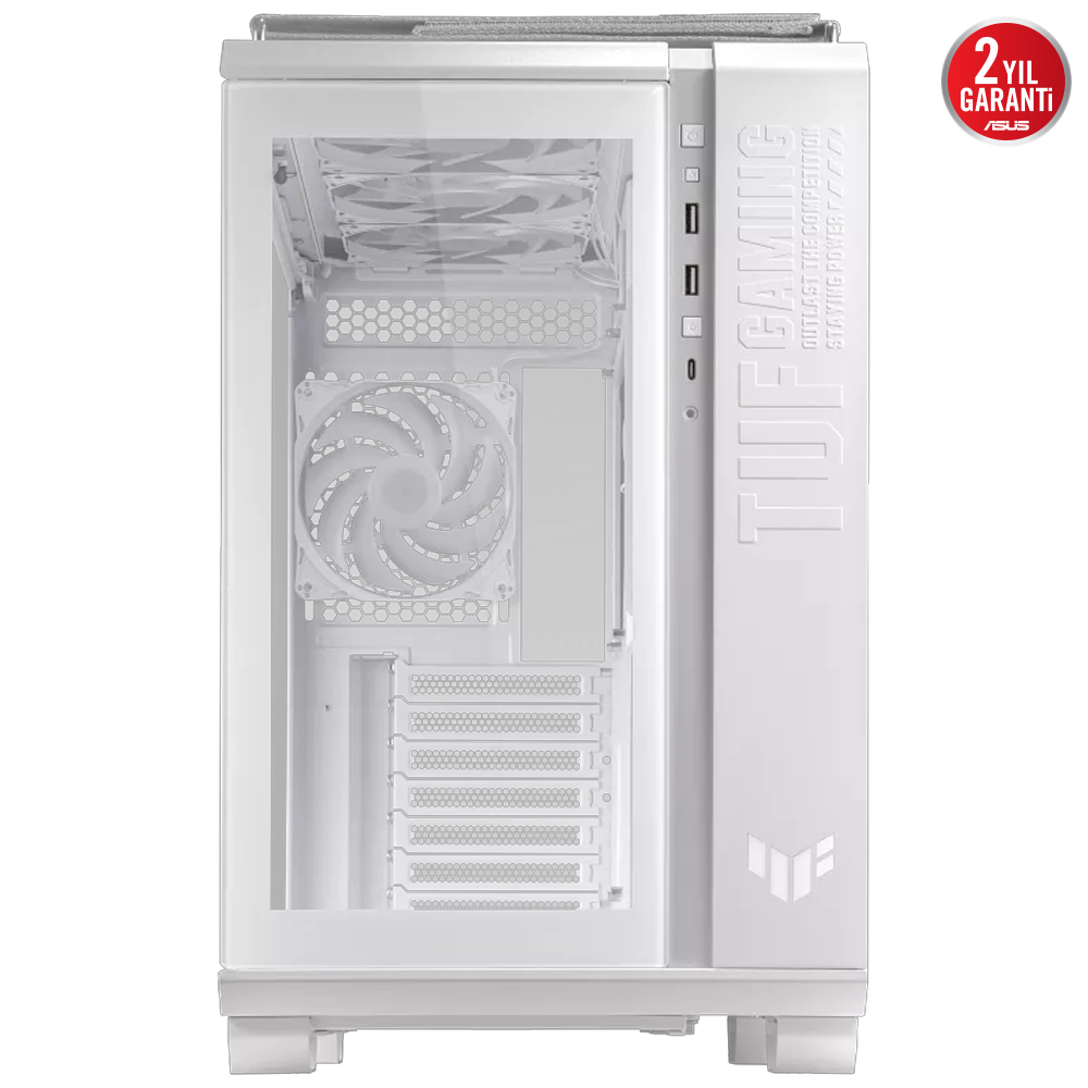 ASUS TUF GAMING GT502 PLUS Tempered Glass RGB Beyaz USB 3.2 Mid Tower Kasa