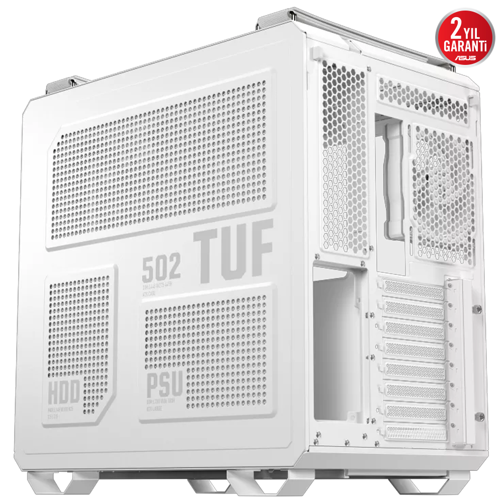 ASUS TUF GAMING GT502 Horizon Tempered Glass Beyaz USB 3.2 Mid Tower Kasa