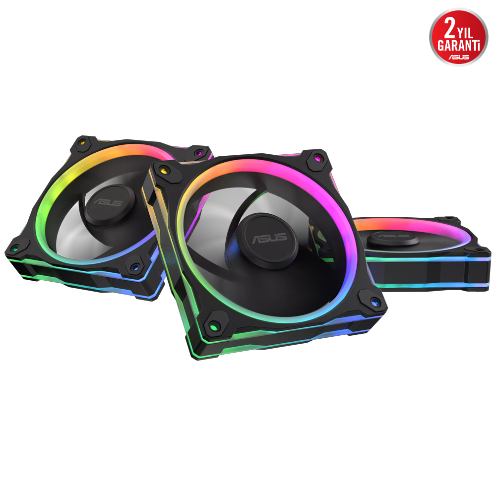 ASUS PRIME MR120  ARGB  120mm Siyah Üçlü Kasa Fanı