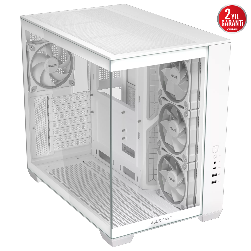 ASUS A32 PLUS Tempered Glass ARGB  Beyaz ATX Bilgisayar Kasası