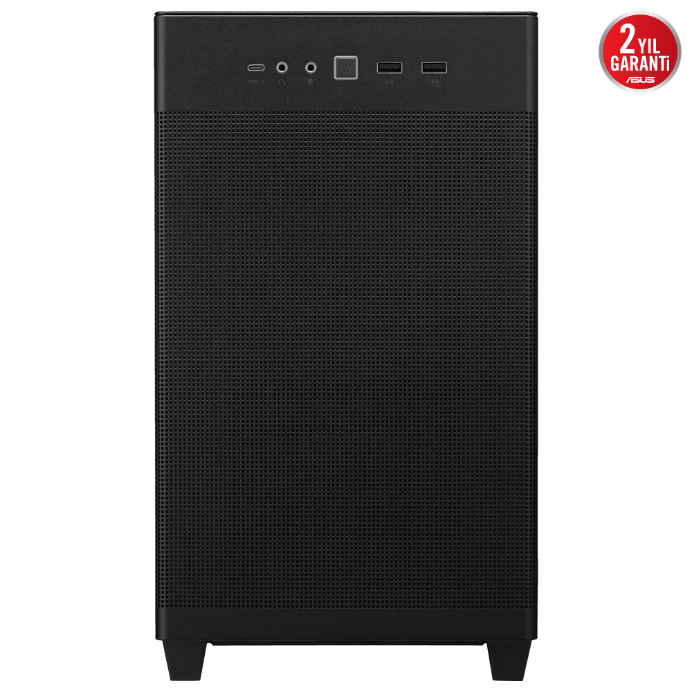 ASUS Prime AP201 Temperli Cam USB 3.2 Type-C Siyah MicroATX Small Tower Kasa