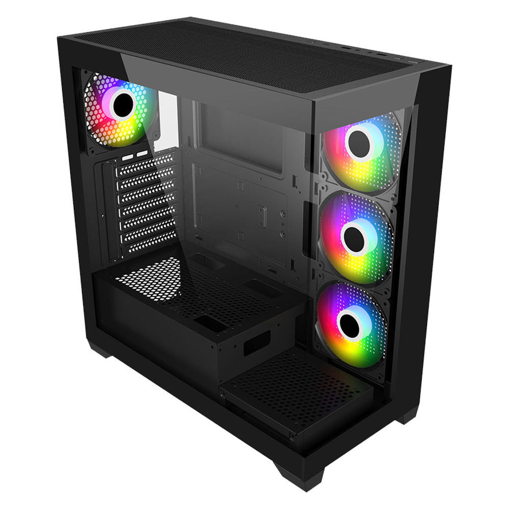 FSP M340 1000W 80+ Gold Tempered Glass Type-C ARGB ATX Mid Tower Kasa