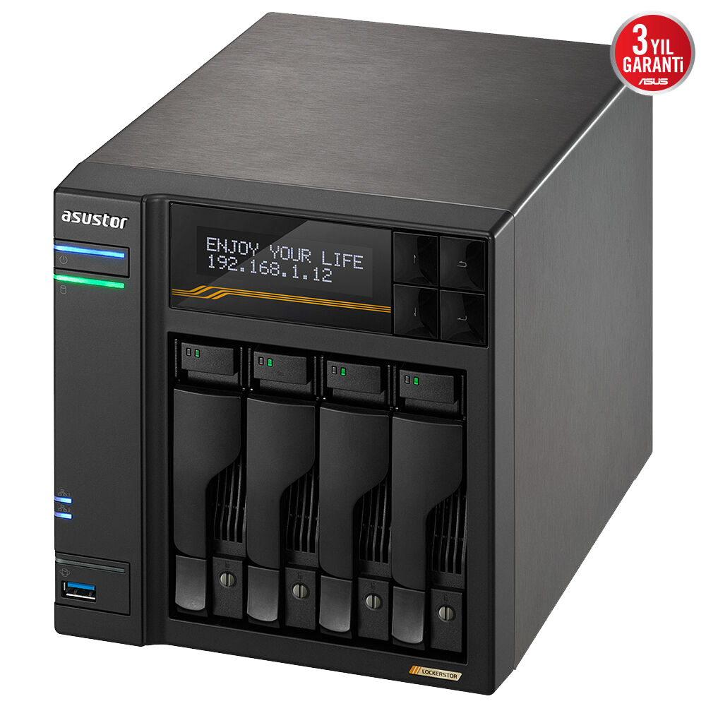 ASUSTOR LOCKERSTOR 4 Gen3 4 Yuvalı Desteği NAS Depolama Genişletici