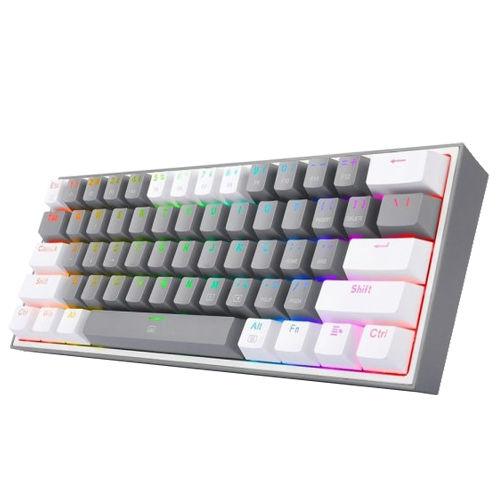 Redragon K617 Fizz Red Switch Kablolu Gri Beyaz Gaming Klavye