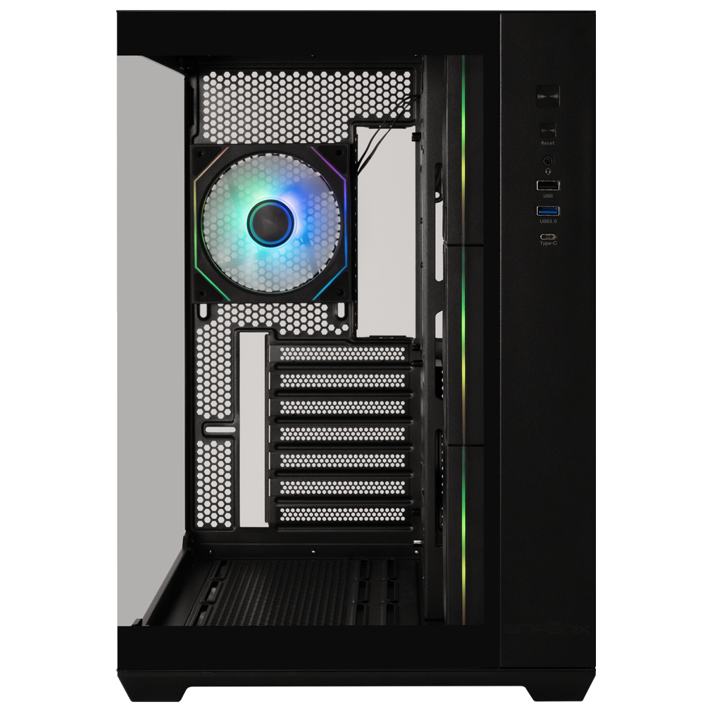 BitFenix AL118 1000W 80+ Gold Gen5 ATX 3.0 Tempered Glass ARGB USB 3.0 ATX Mid Tower Siyah Kasa