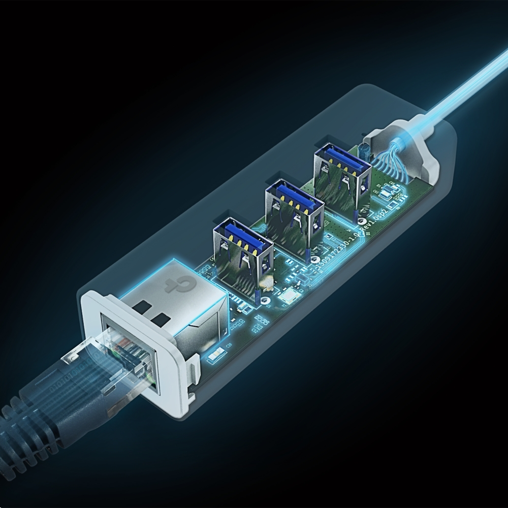 TP-LINK UE330C USB Type-C 3 Port Hub Gigabit Ethernet Adaptör