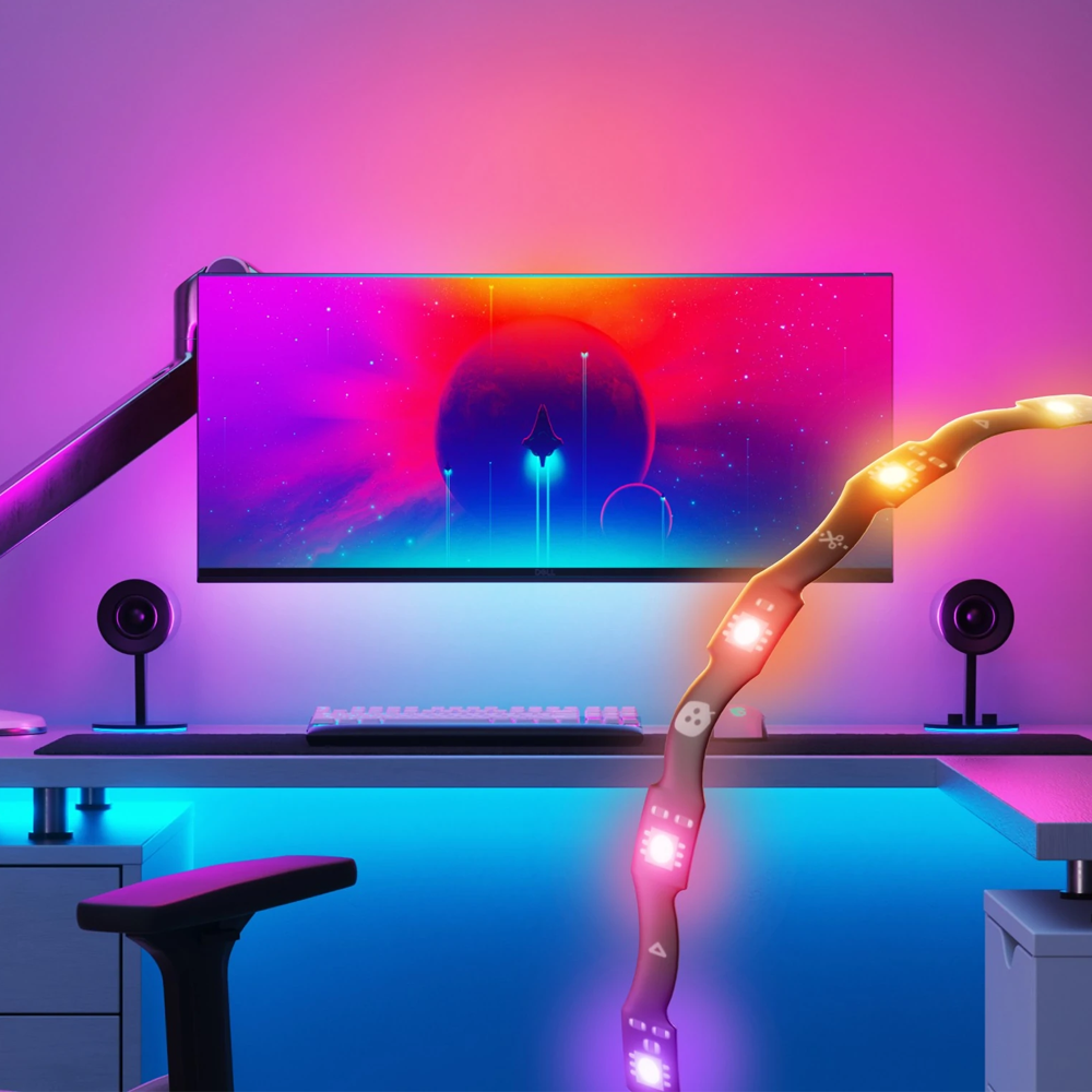 Nanoleaf 4D USB-C RGB Monitör Arkası Led Şerit Aydınlatma