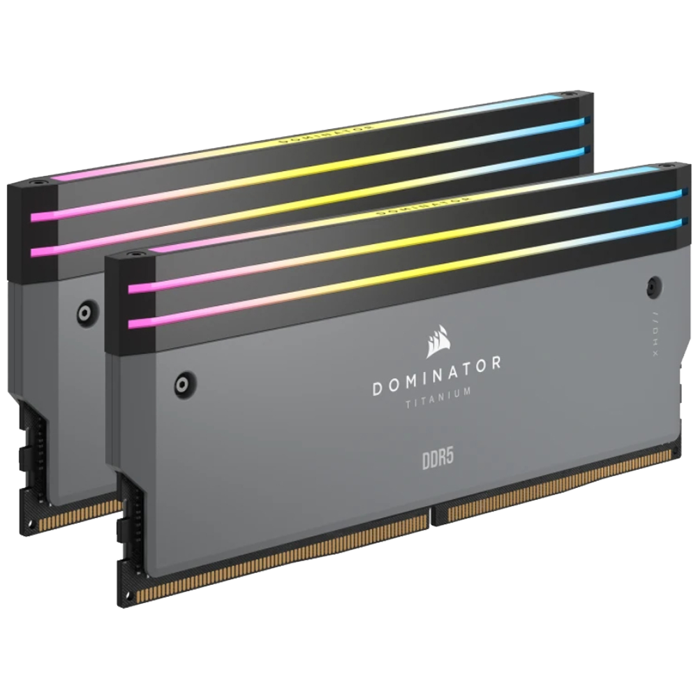 CORSAIR 64GB (2x32GB) Dominator Titanium RGB 6000MHz CL30 EXPO/XMP DDR5 Dual Kit Ram