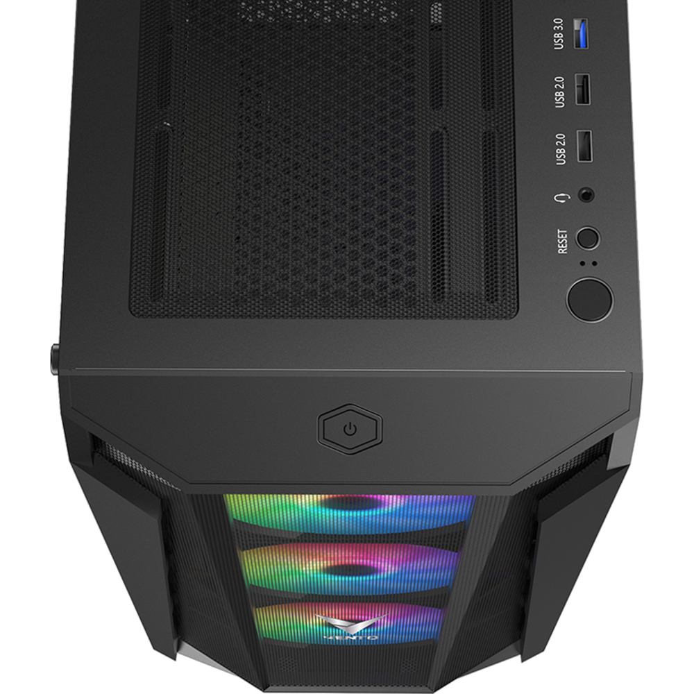 VENTO VG15FE Rainbow Tempered Glass USB 3.0 Mesh ATX Mid Tower Kasa + FSP 650W 80Plus PSU