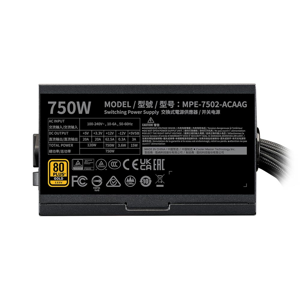 Cooler Master G Gold V2 750W 80+ Gold ATX 3.1 120mm Fanlı PSU