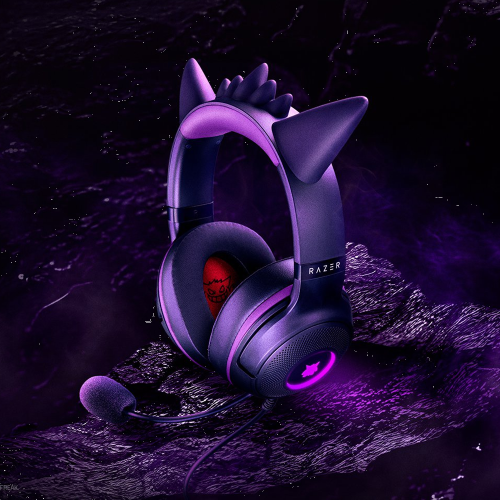 Razer Kraken Kitty V2 ゲンガーモデル Razer Kraken Kitty V2 Gengar Edition RGB Mikrofonlu Gaming
